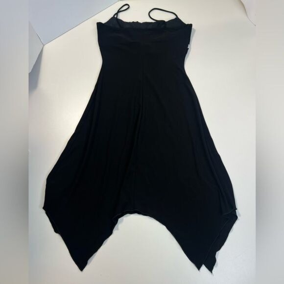 Vintage Y2K Black and White Fairy Asymmetrical Hem Party Dress - Picture 4 of 15